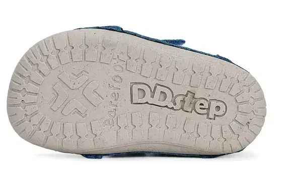 Modré kožené boty D.D.step S070-41351A barefoot