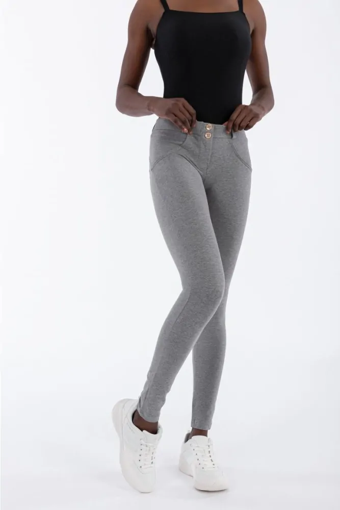 Freddy WR.UP šedé kalhoty skinny, normální pas