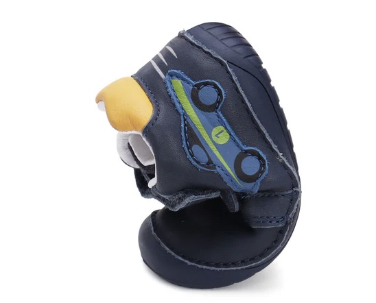 Chlapecká barefoot kožená obuv D.D.step S070-42393 s autem