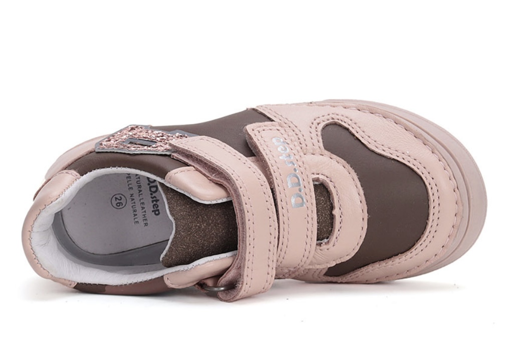 Dívčí růžové kožené boty D.D.step S078-42905B
