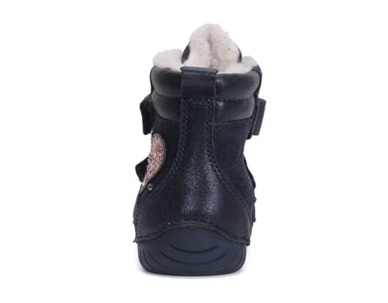 Dívčí zimní kožené blikací boty D.D.step W050-42707E