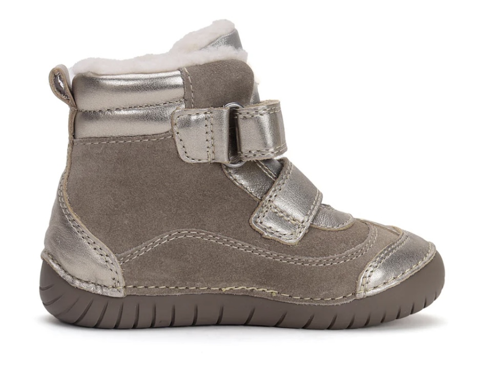 Dívčí zimní kožené blikací boty D.D.step W050-42707D