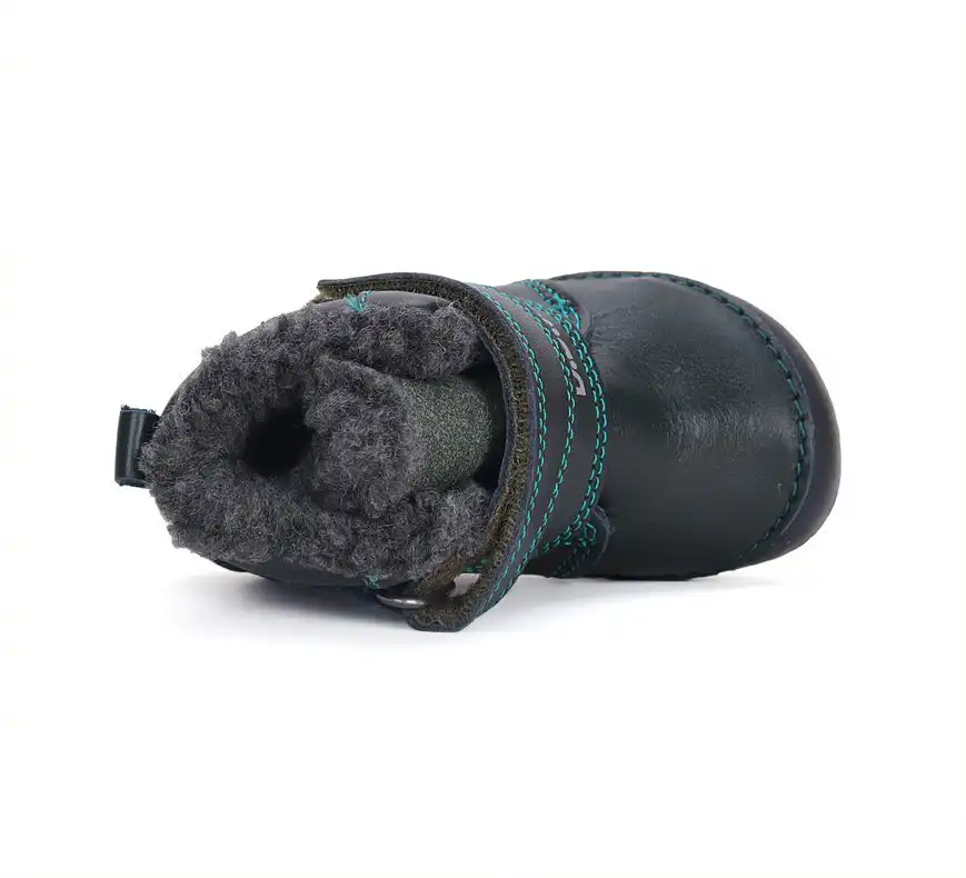 Zelené zimní boty barefoot D.D.step W070-42838A