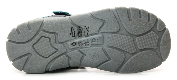 Modré kožené sandálky Ponte PS121-DA05