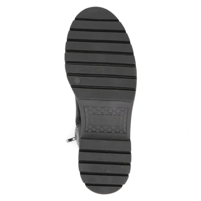 Černé kožené kozačky CAPRICE 25552