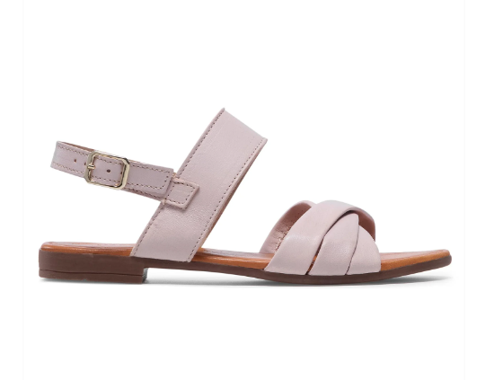 Pohodlné kožené růžové sandály MARCO TOZZI 28156