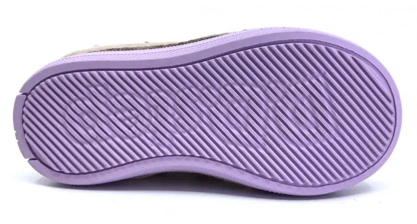 Dívčí fialové kožené blikací boty D.D.step S049-329A