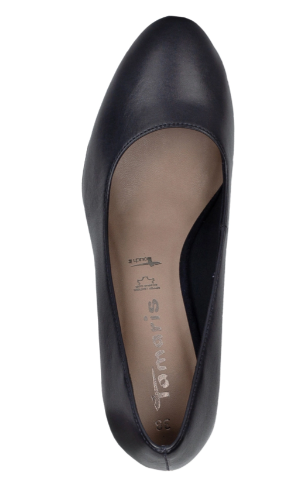 Tmavě modré kožené lodičky TAMARIS 22410