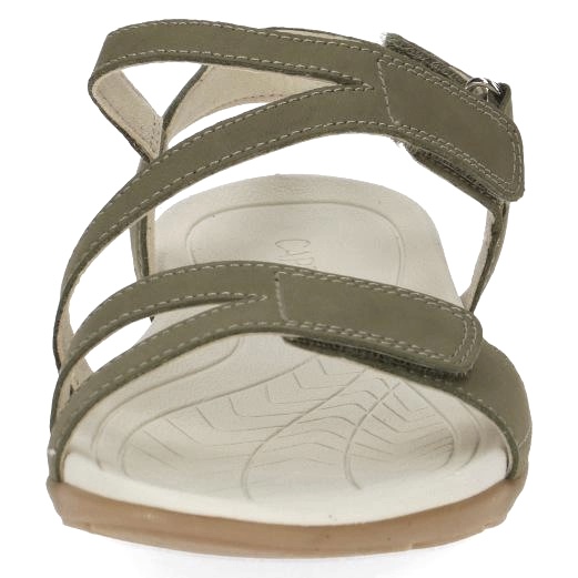 Khaki měkké kožené sandály CAPRICE 28105