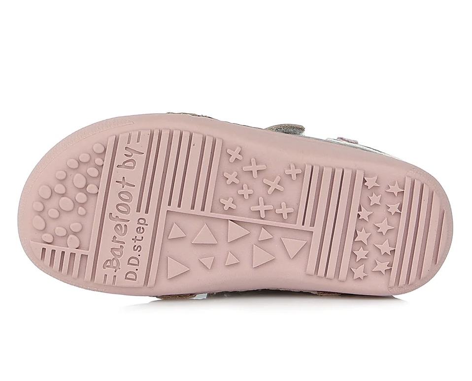 Dívčí barefoot kožená obuv D.D.step S063-395B