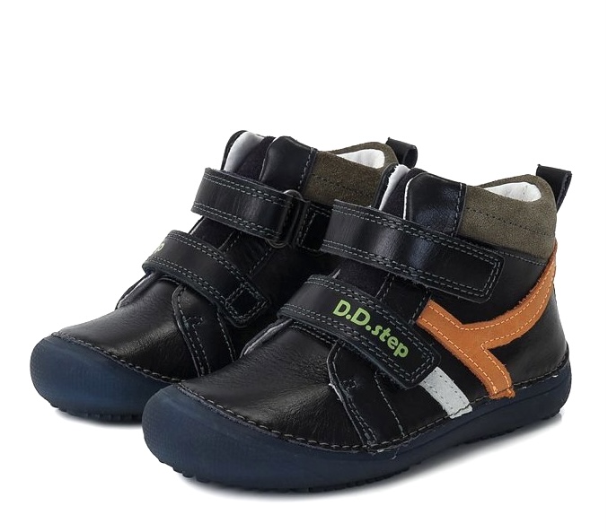 Chlapecké kotníkové kožené boty D.D.step A063-316 barefoot
