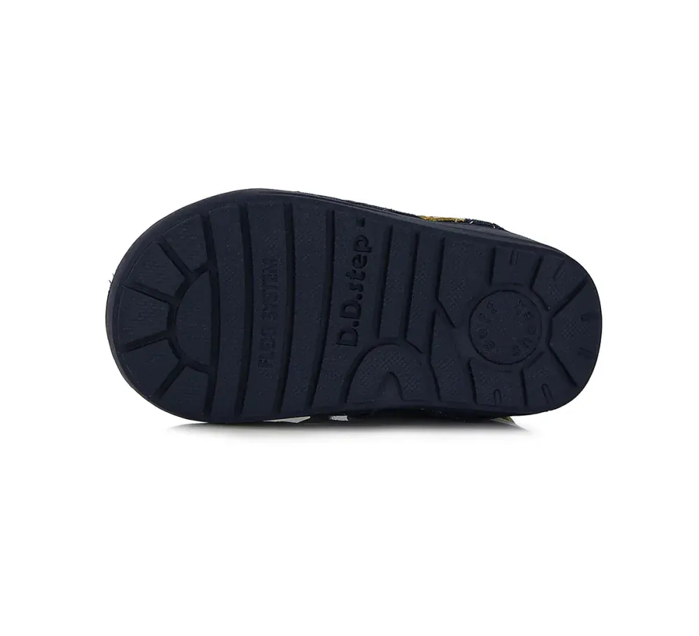 Kotníkové modré kožené boty D.D.step S071-325