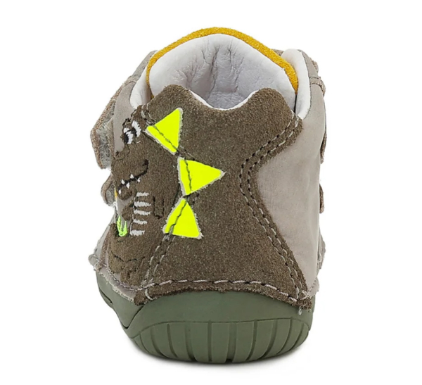 Chlapecké šedé kožené boty D.D.step S070-316A barefoot