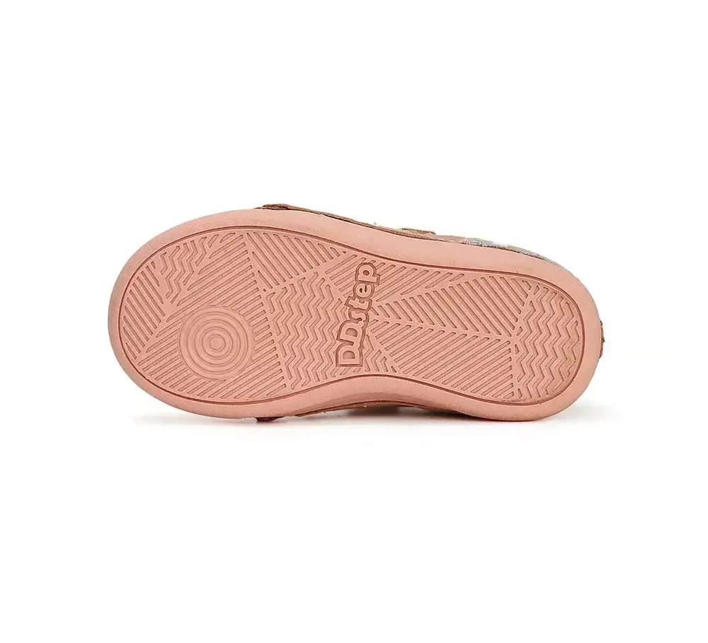 Dívčí růžové kožené boty D.D.step S078-41678A