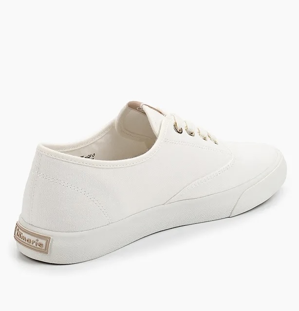 Bílé plátěné tenisky - plátěnky Tamaris 23604