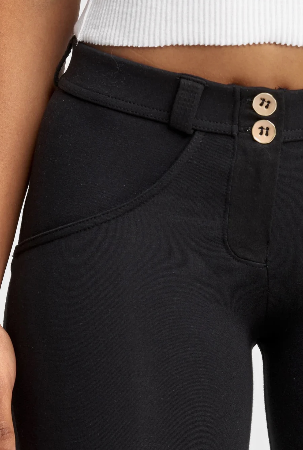 Freddy WR.UP černé kalhoty skinny, normální pas