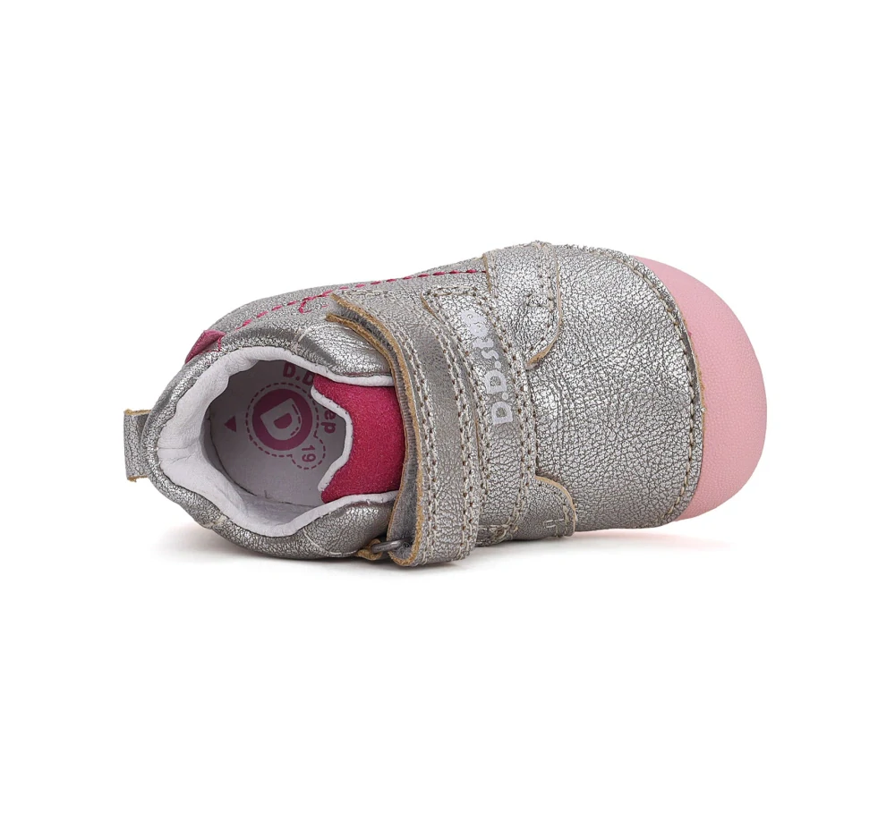 Dívčí kožená obuv D.D.step S015-42400B s motýlkem