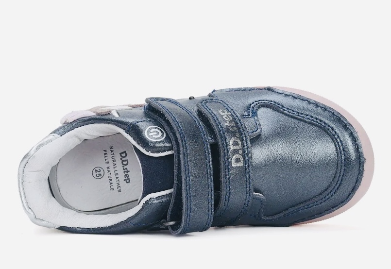 Blikací kožené boty D.D.step S068-42893 s jednorožcem