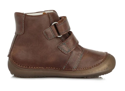 Kožená kotníková obuv D.D.step barefoot A063-35A s kočičkou