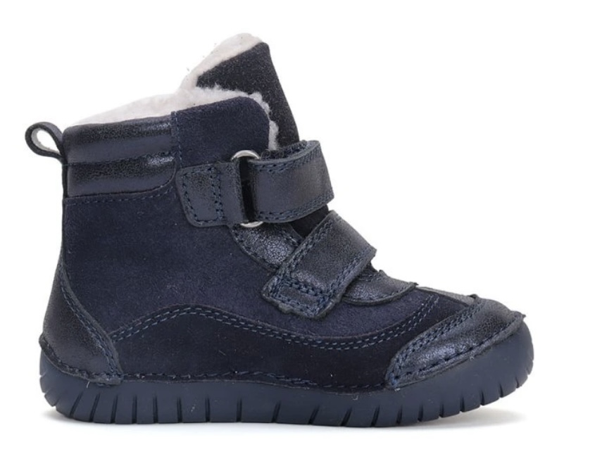 Dívčí zimní kožené blikací boty D.D.step W050-42707E