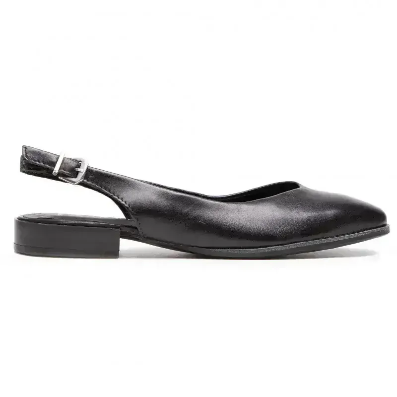 Pohodlné kožené baleríny s otevřenou patou Marco Tozzi 29408