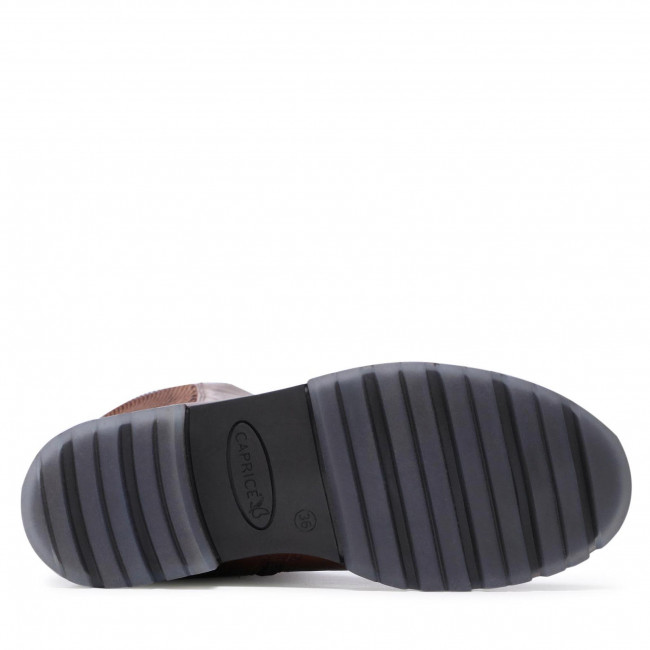 Krásné hnědé kožené kozačky CAPRICE 25650 