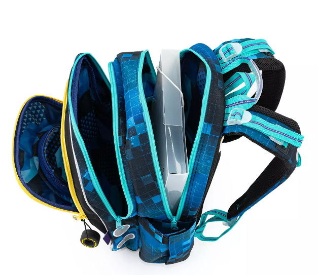 SET Školní batoh s penálem a pláštěnkou TOPGAL ENDY 22013 monster truck