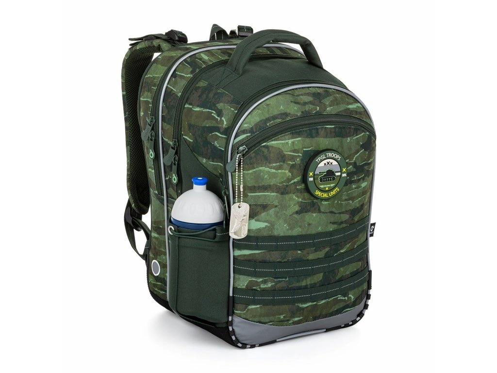 SET Školní batoh s penálem Topgal COCO 23040 vojenský