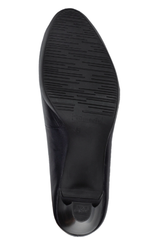 Tmavě modré kožené lodičky TAMARIS 22410