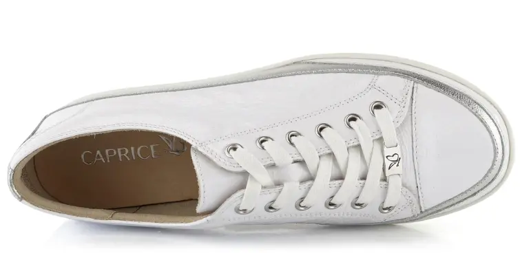 Dámské bílé kožené tenisky CAPRICE 23654