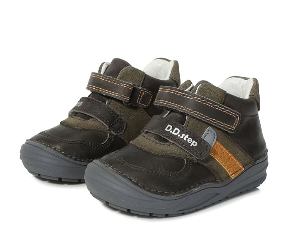 Kotníkové zelené kožené boty D.D.step S071-325A