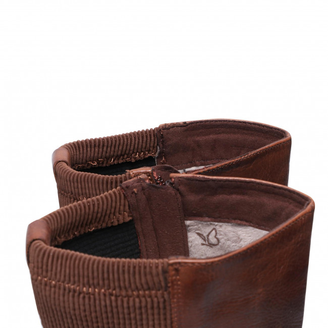 Krásné hnědé kožené kozačky CAPRICE 25650 