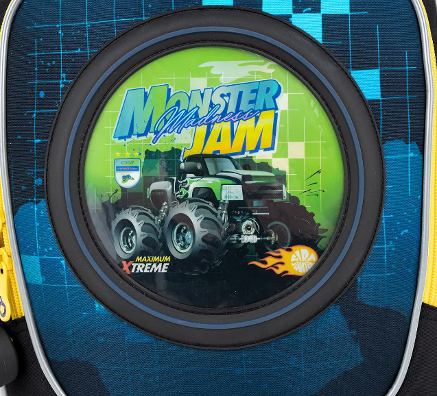 SET Školní batoh s penálem a pláštěnkou TOPGAL ENDY 22013 monster truck