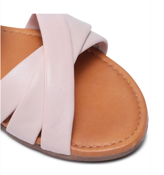 Pohodlné kožené růžové sandály MARCO TOZZI 28156