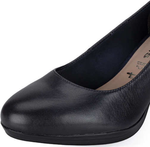 Tmavě modré kožené lodičky TAMARIS 22410