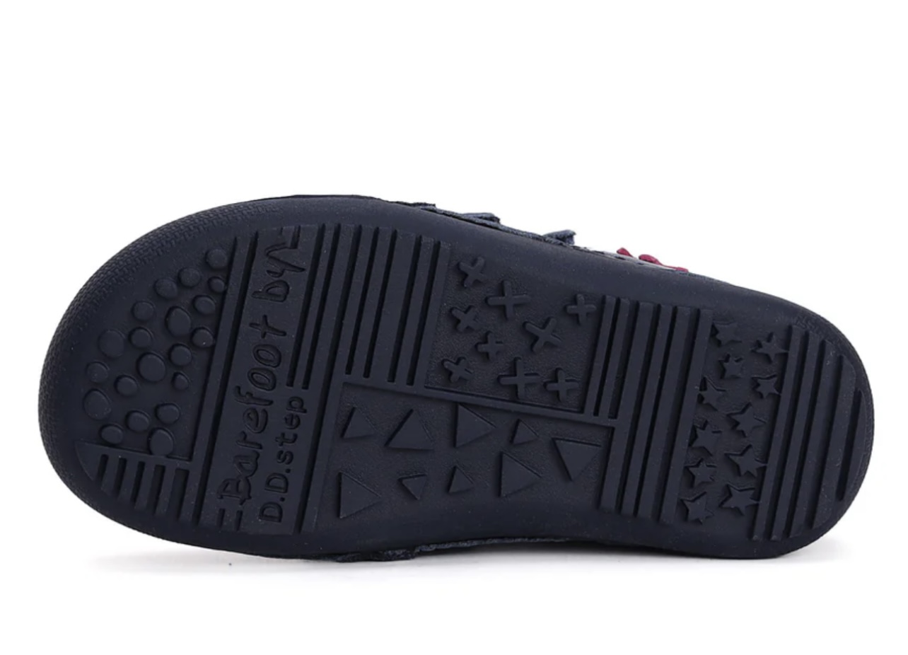 Dívčí kotníkové kožené boty D.D.step A063-42804 barefoot