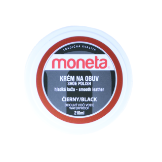 Černý krému na obuv MONETA Velké balení 210 ml