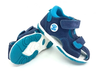 Modré kožené sandálky PROTETIKA Monty tyrkys