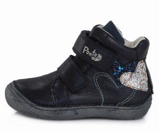 Dívčí kožená modrá obuv Ponte 890A 