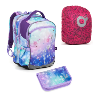 SET Školní batoh s penálem a pláštěnkou TOPGAL COCO 18044 Ledové království