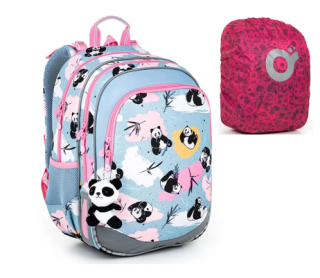 Školní batoh s pláštěnkou TOPGAL ELLY 22004 pandy