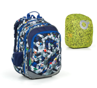 Školní batoh s pláštěnkou TOPGAL ELLY 19014 minecraft