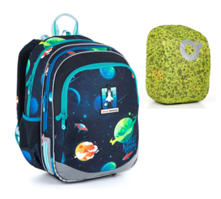 Školní batoh s pláštěnkou TOPGAL ELLY 21015 planety