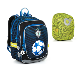 Školní batoh s pláštěnkou TOPGAL ENDY 22016 s fotbalovým míčem