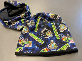 Bavlněná čepice s nákrčníkem MINECRAFT