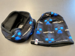 Zateplená čepice s nákrčníkem MINECRAFT