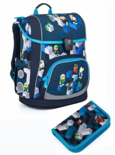 SET Školní aktovka s penálem TOPGAL AIRA 23034 minecraft