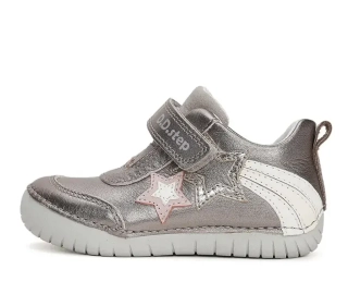 Dívčí stříbrné kožené boty D.D.step S050-41607B
