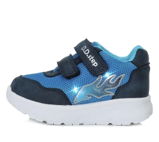 Modré lehké blikací tenisky D.D.step F083-41304B