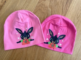 Růžová bavlněná čepice BING